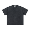 260GSM Unisex Heavyweight Re-Washed Distressed Crew Neck T-shirt Snowflake