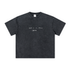 260GSM Unisex Heavyweight Re-Washed Distressed Crew Neck T-shirt Snowflake
