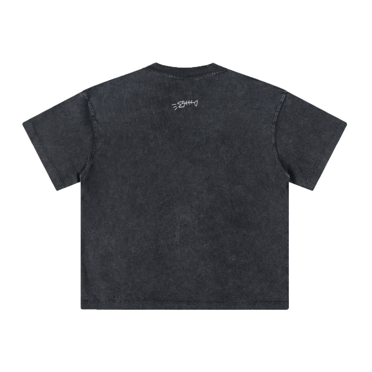 260GSM Unisex Heavyweight Re-Washed Distressed Crew Neck T-shirt Snowflake