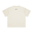 260GSM Unisex Heavyweight Re-Washed Distressed Crew Neck T-shirt Apricot Grey